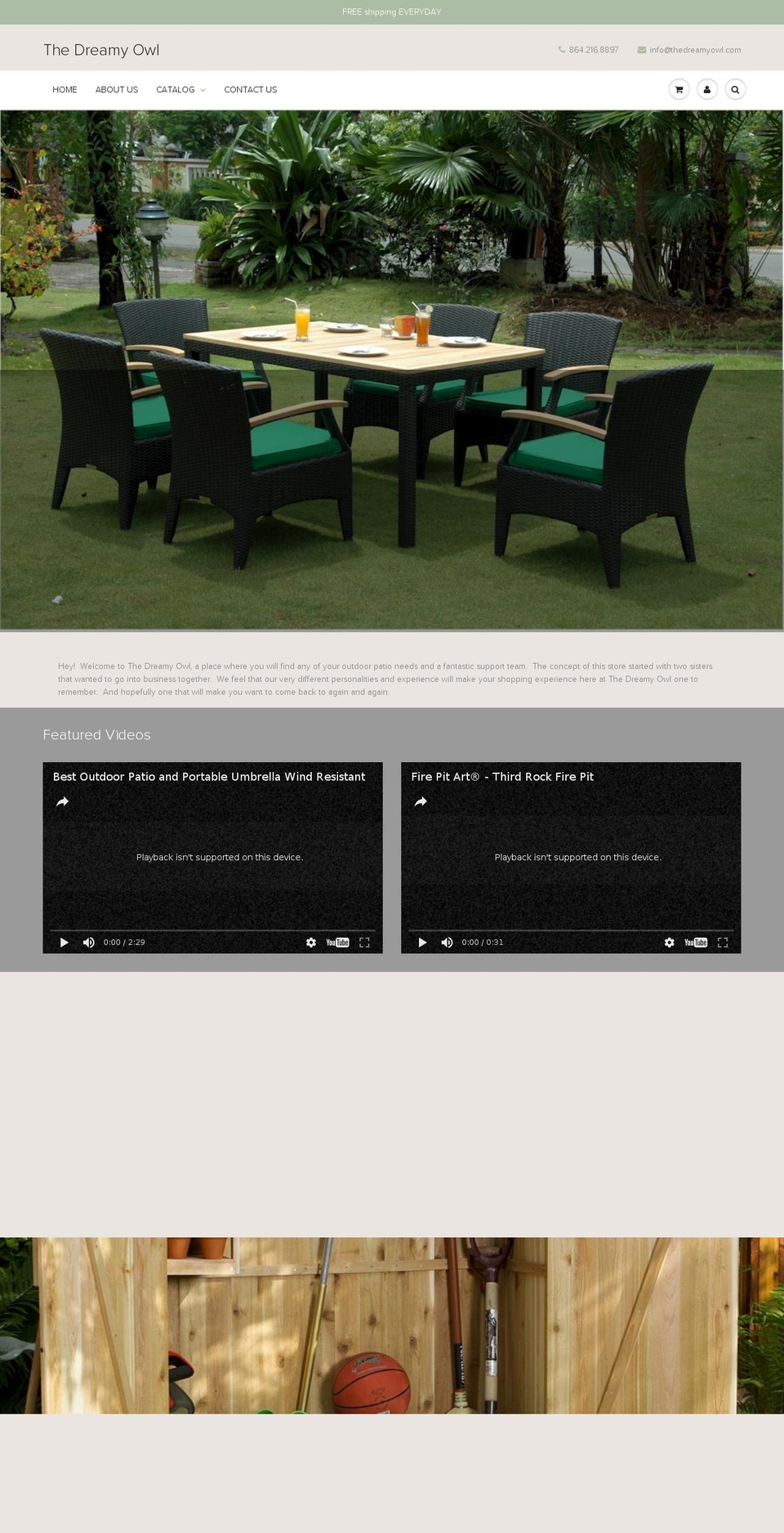 thedreamyowl.com shopify website screenshot