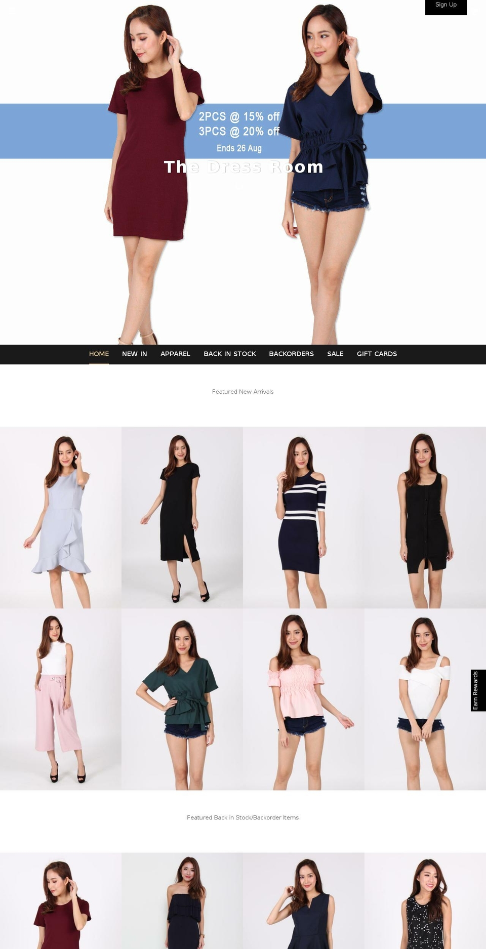 thedressroom.sg shopify website screenshot