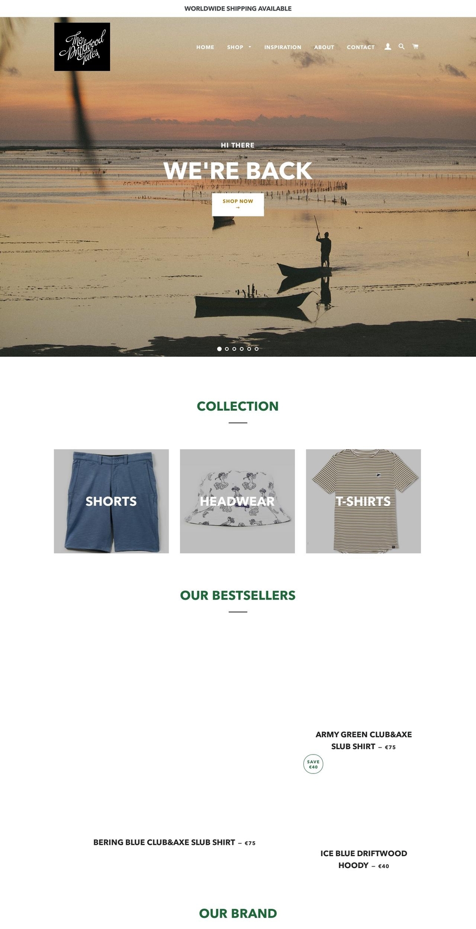 thedriftwoodtales.com shopify website screenshot