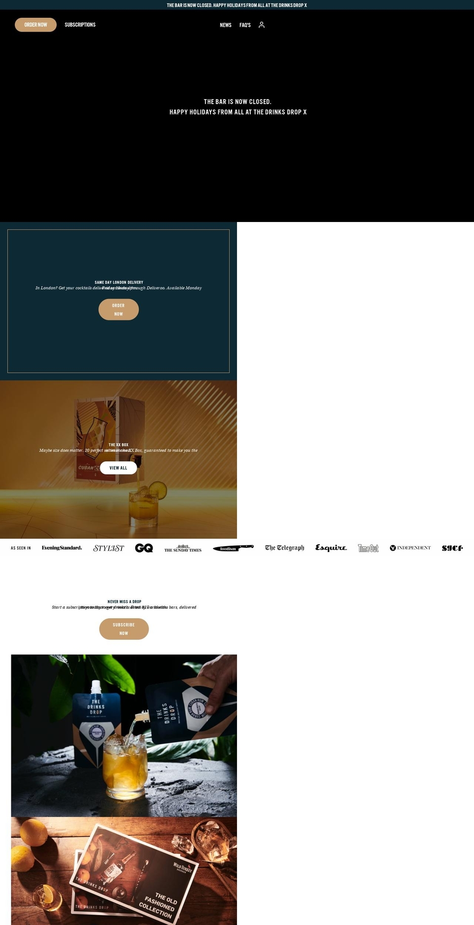 thedrinksdrop.com shopify website screenshot