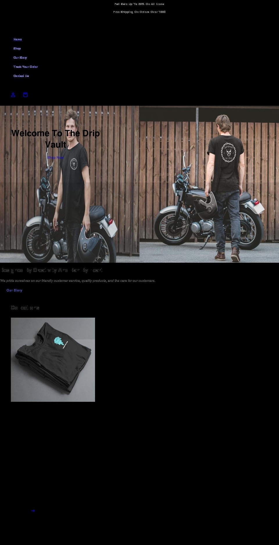 thedripvault.com shopify website screenshot