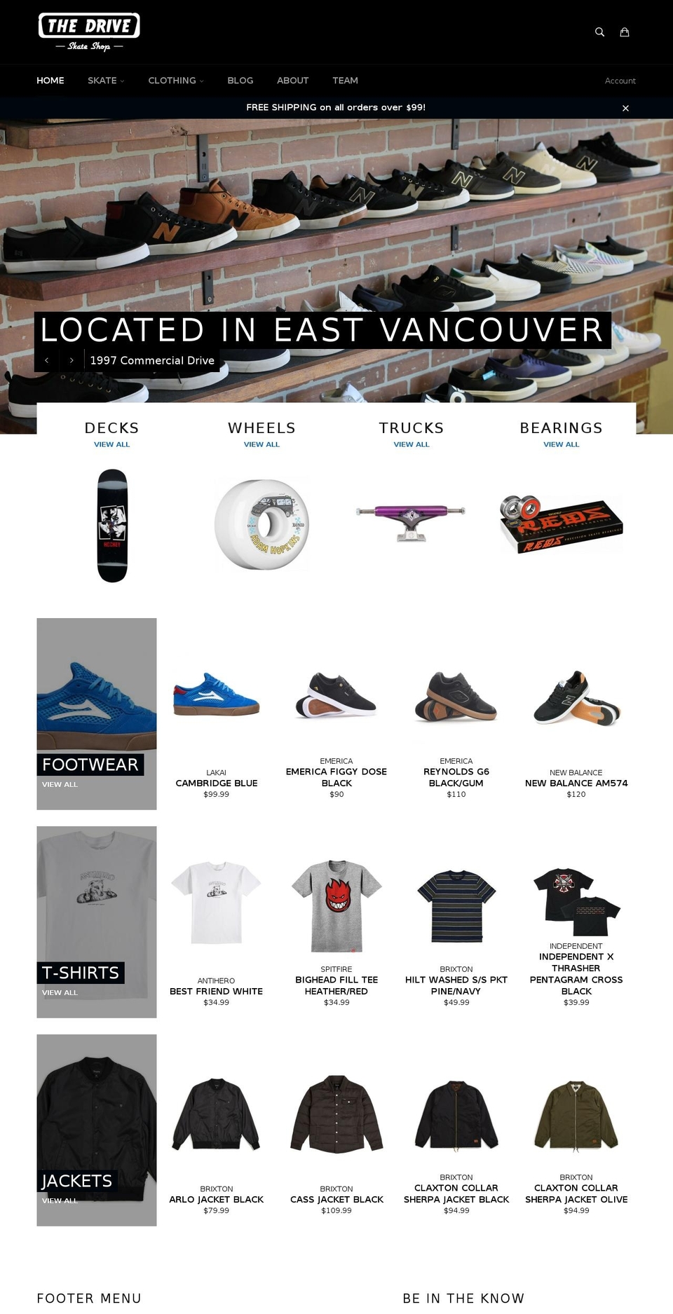 thedriveboardshop.com shopify website screenshot