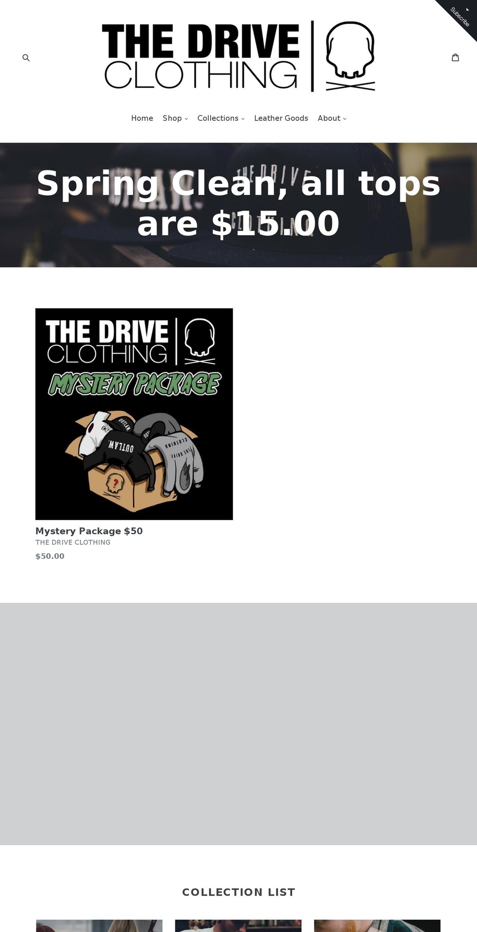 thedriveclothing.com shopify website screenshot