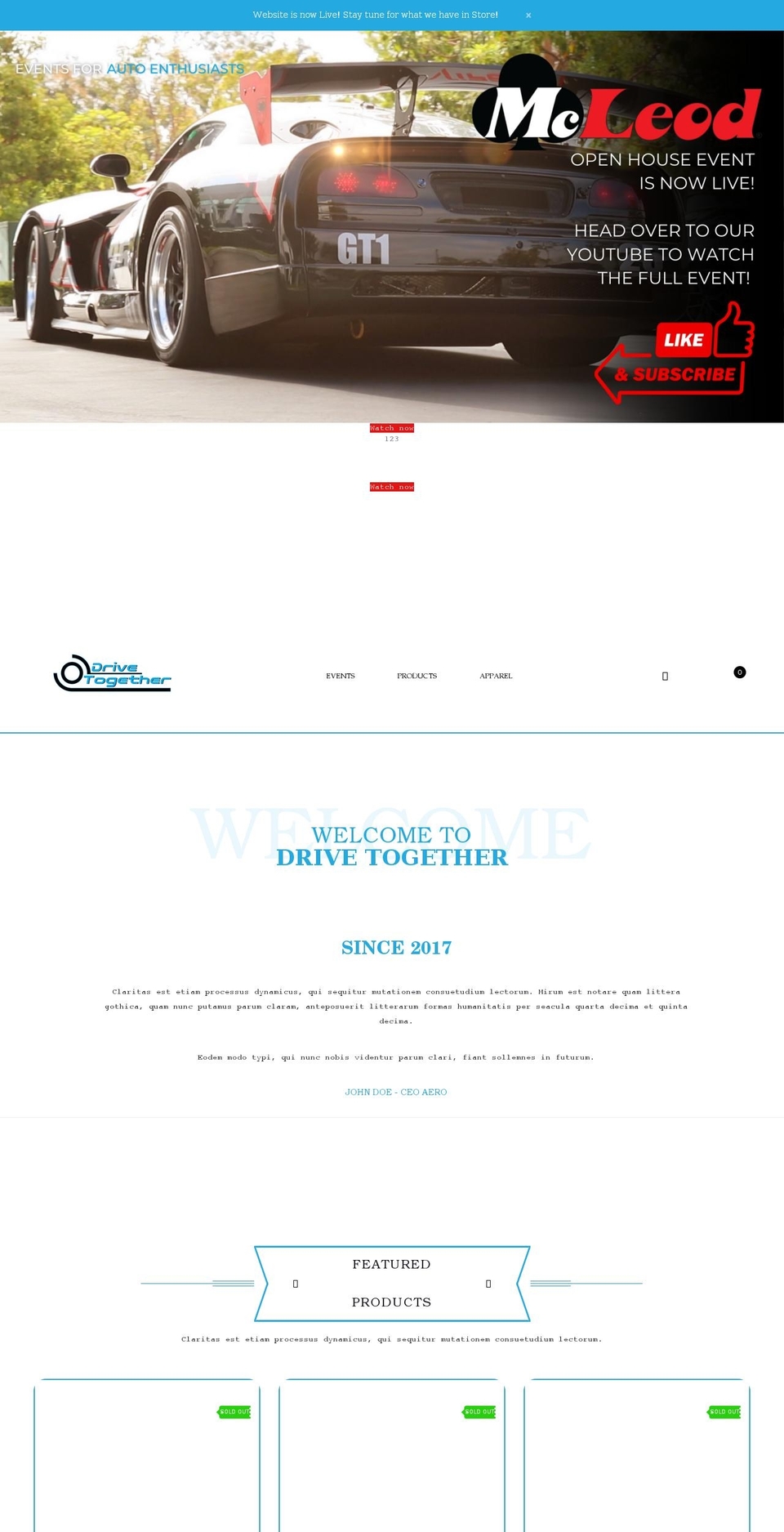 Aero-v--shopify Shopify theme site example thedrivetogether.com