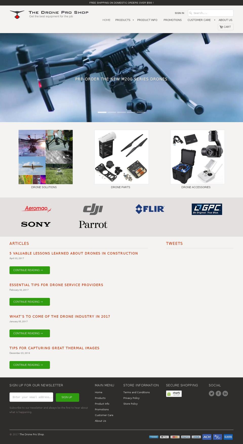 thedroneproshop.com shopify website screenshot