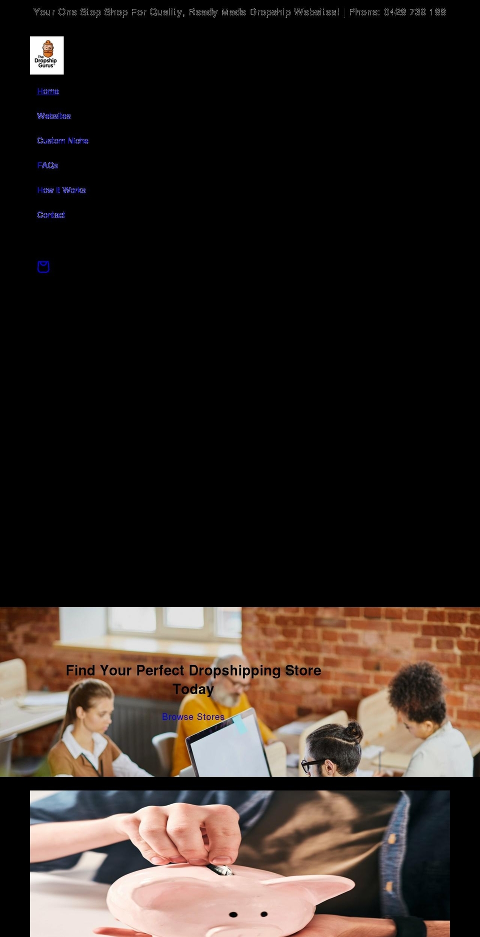 thedropshipgurus.com shopify website screenshot