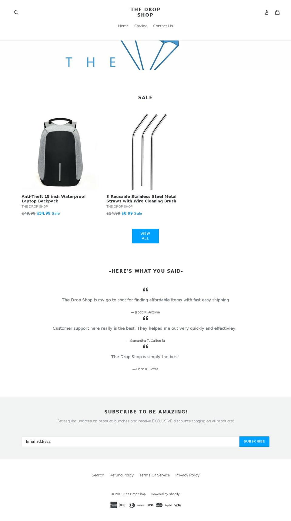 thedropshop.store shopify website screenshot