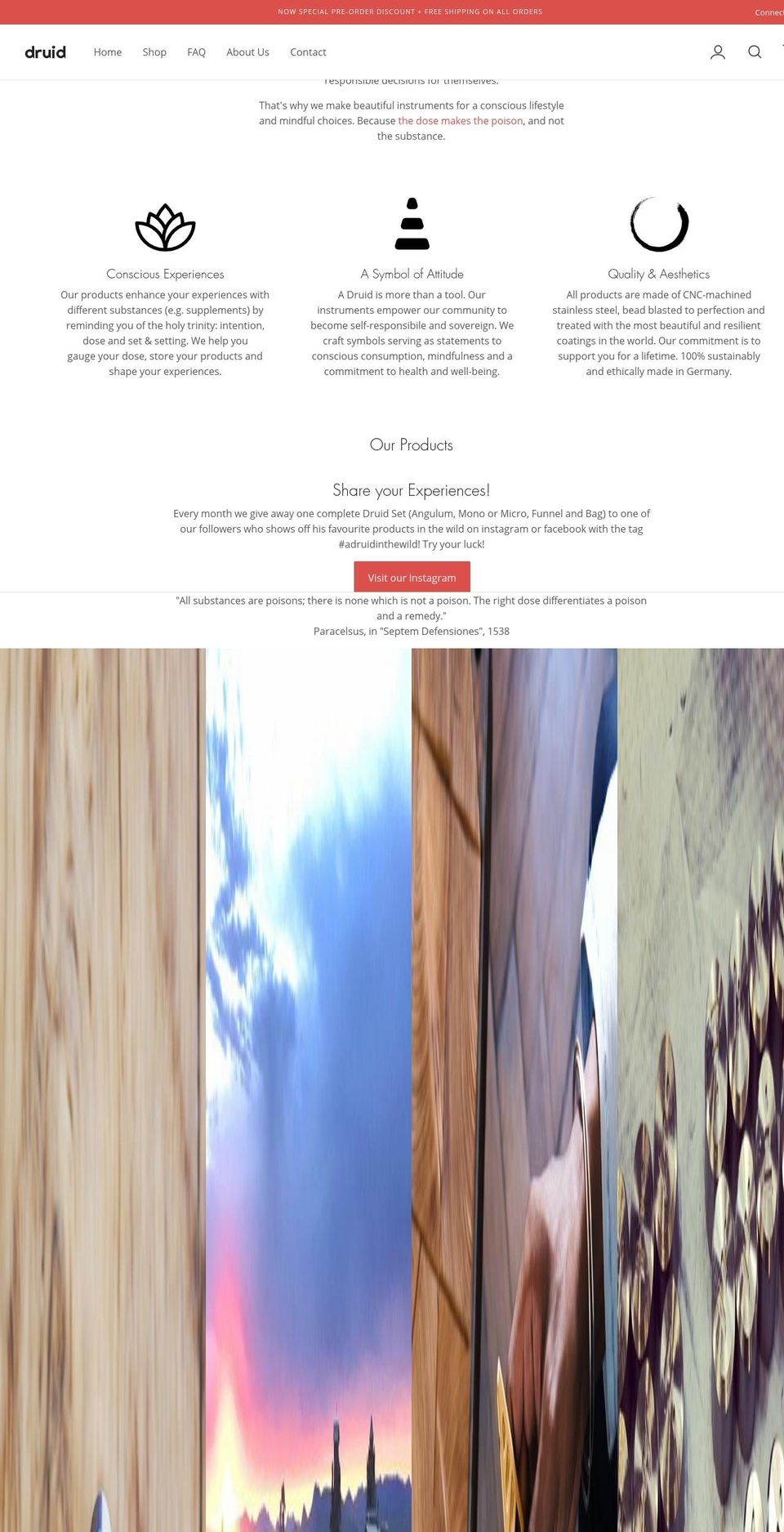 thedruid.org shopify website screenshot