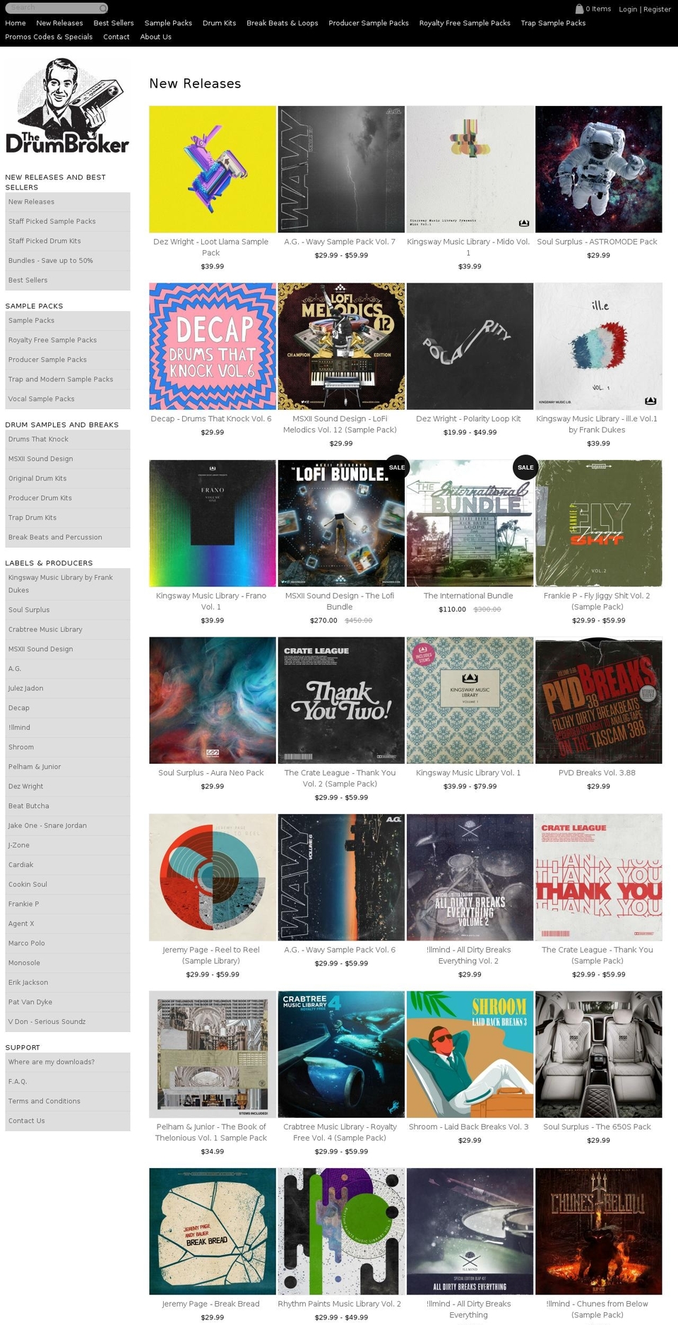 thedrumbroker.com — Shopify storefront screenshot