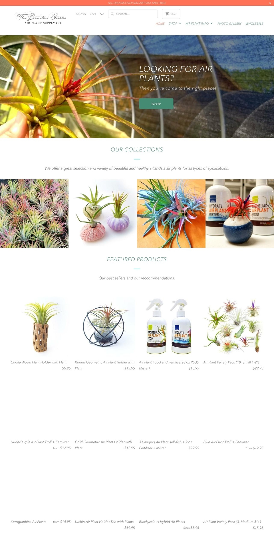 thedrunkengnome.com shopify website screenshot