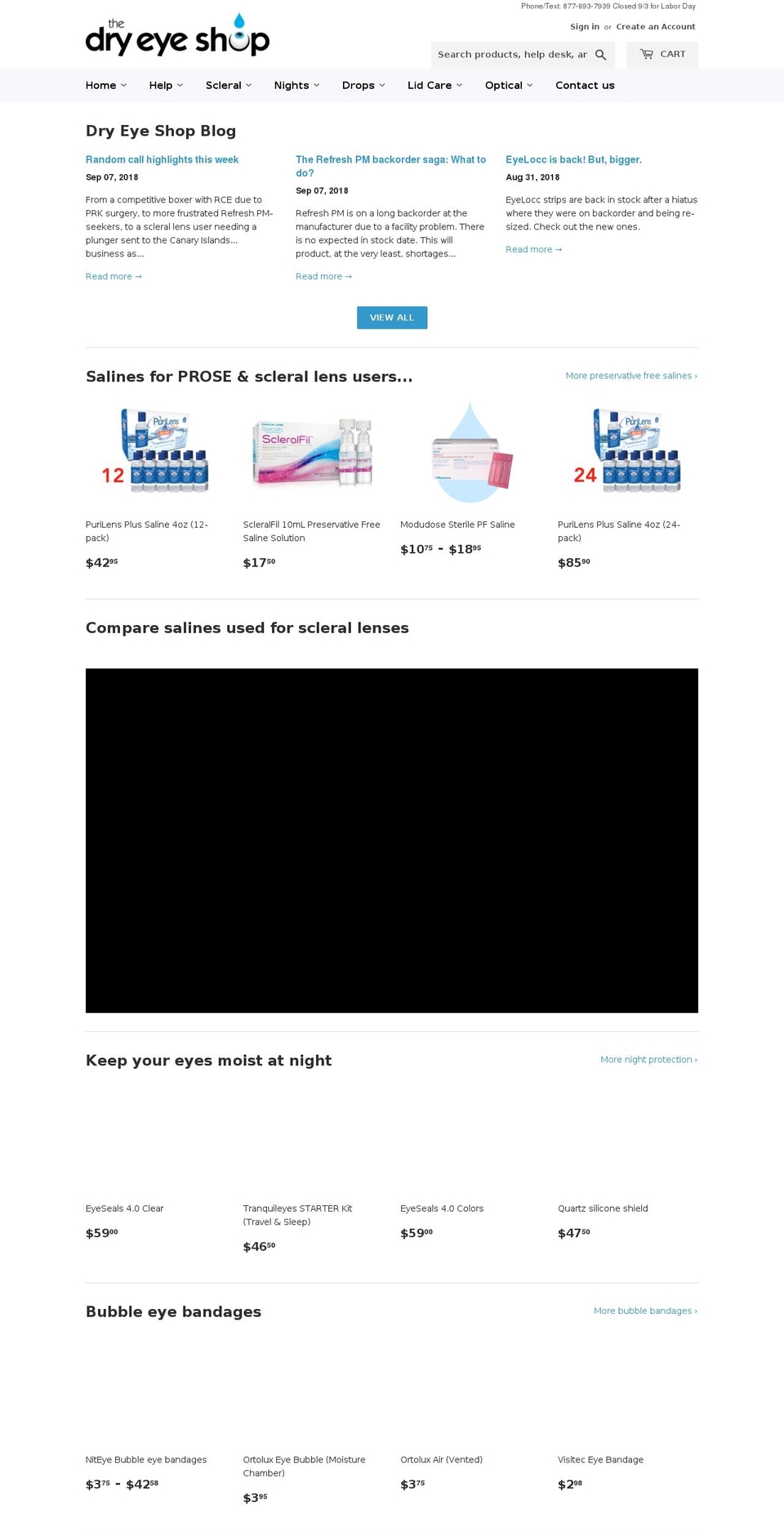 thedryeyecompany.com shopify website screenshot