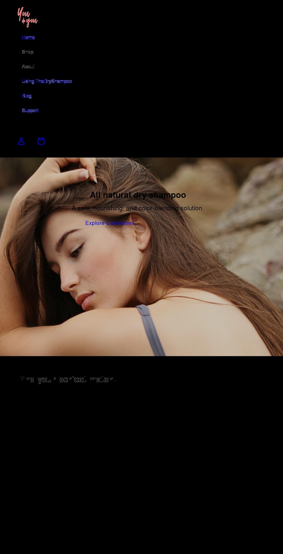 thedryshampoo.com shopify website screenshot
