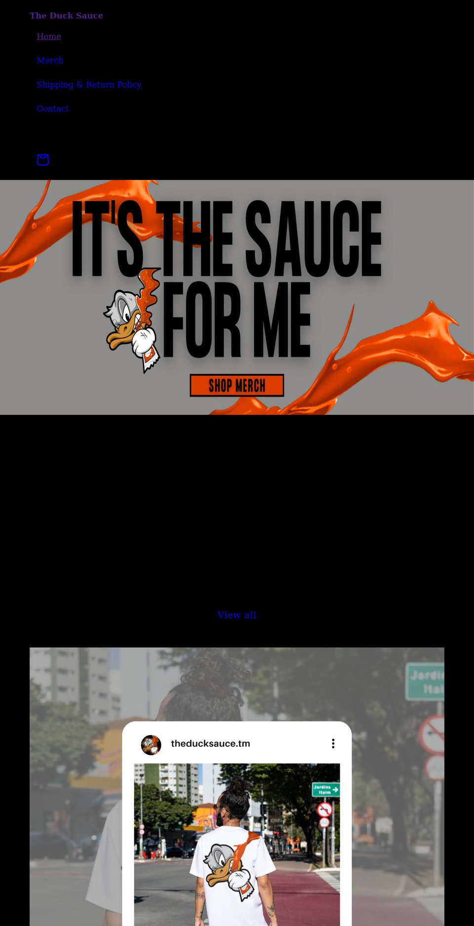 theducksauce.com shopify website screenshot