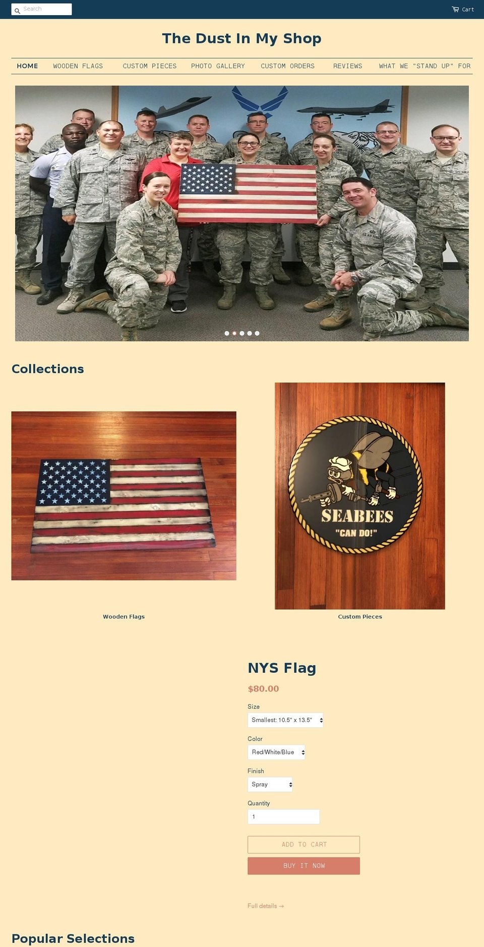 thedustinmyshop.com — Shopify storefront screenshot