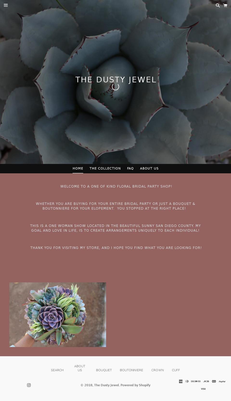 thedustyjewel.com shopify website screenshot