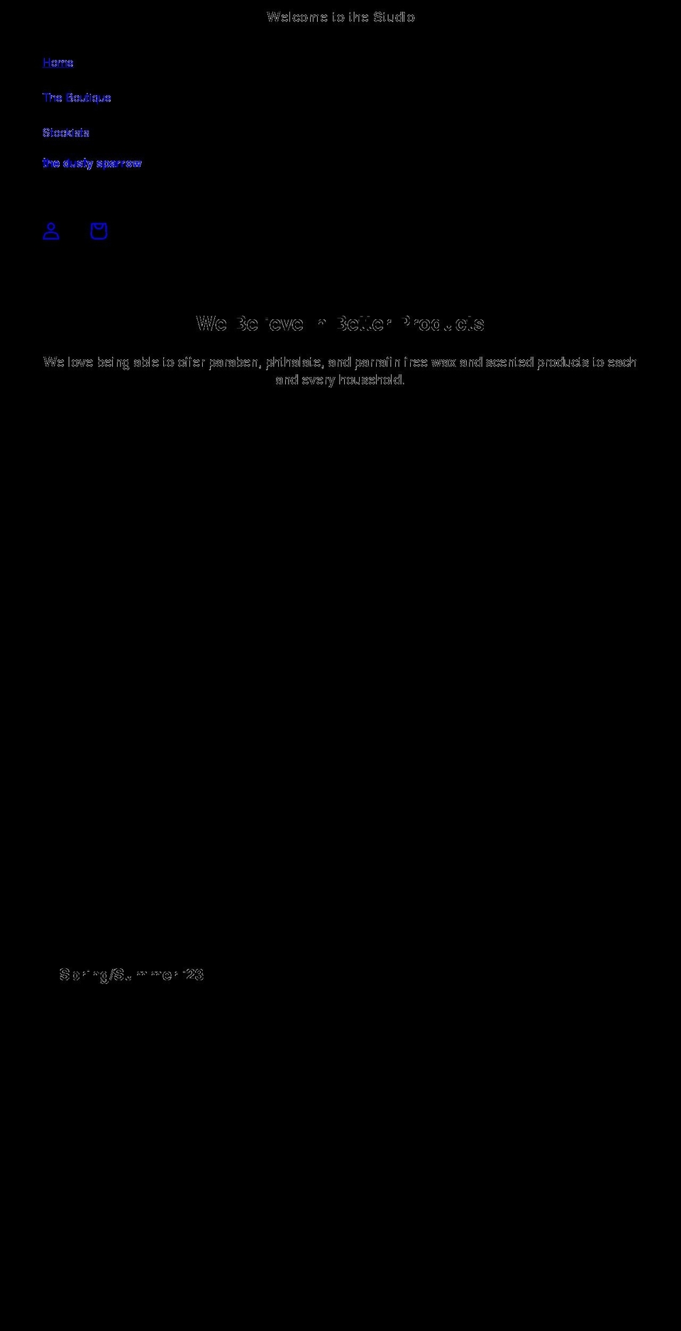 thedustysparrow.com shopify website screenshot