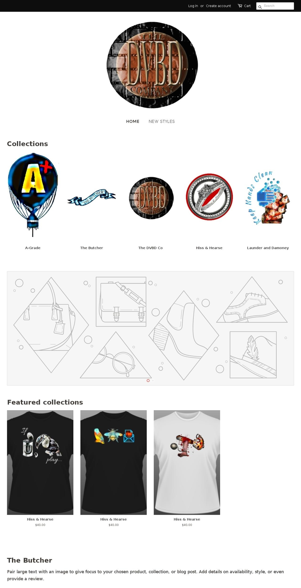 thedvbdcompany.com shopify website screenshot
