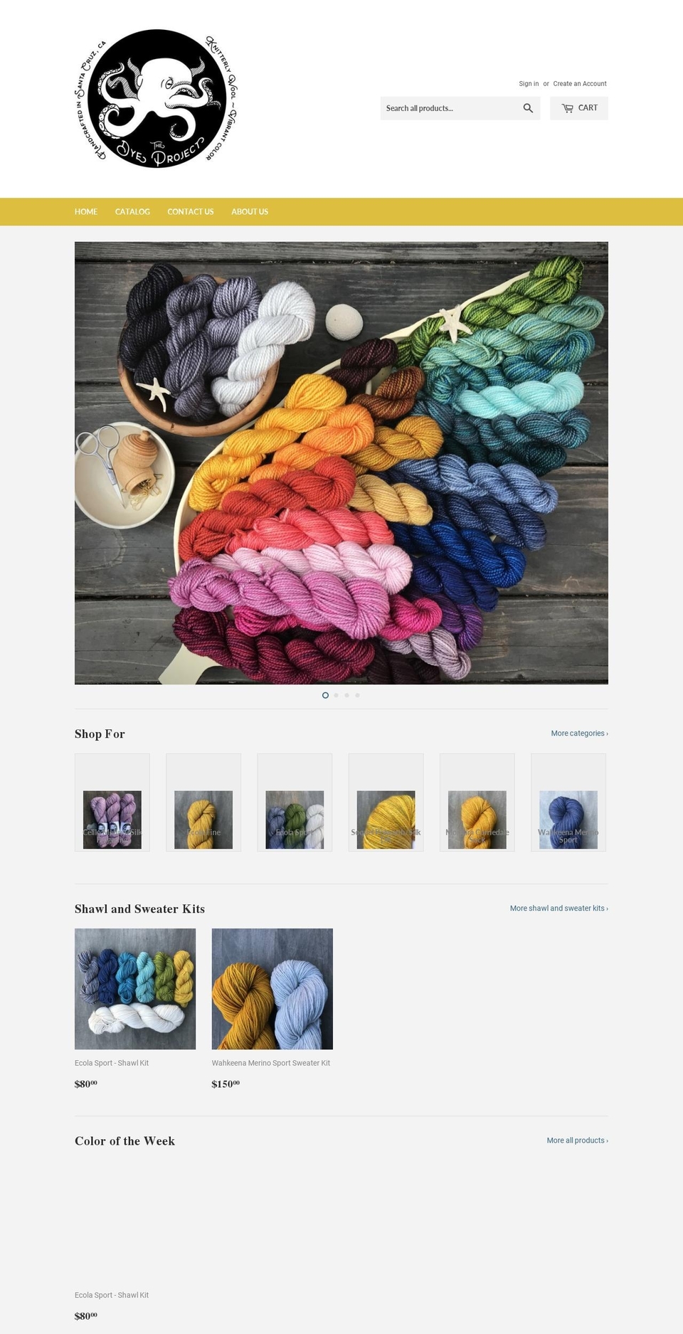 thedyeproject.com — Shopify storefront screenshot
