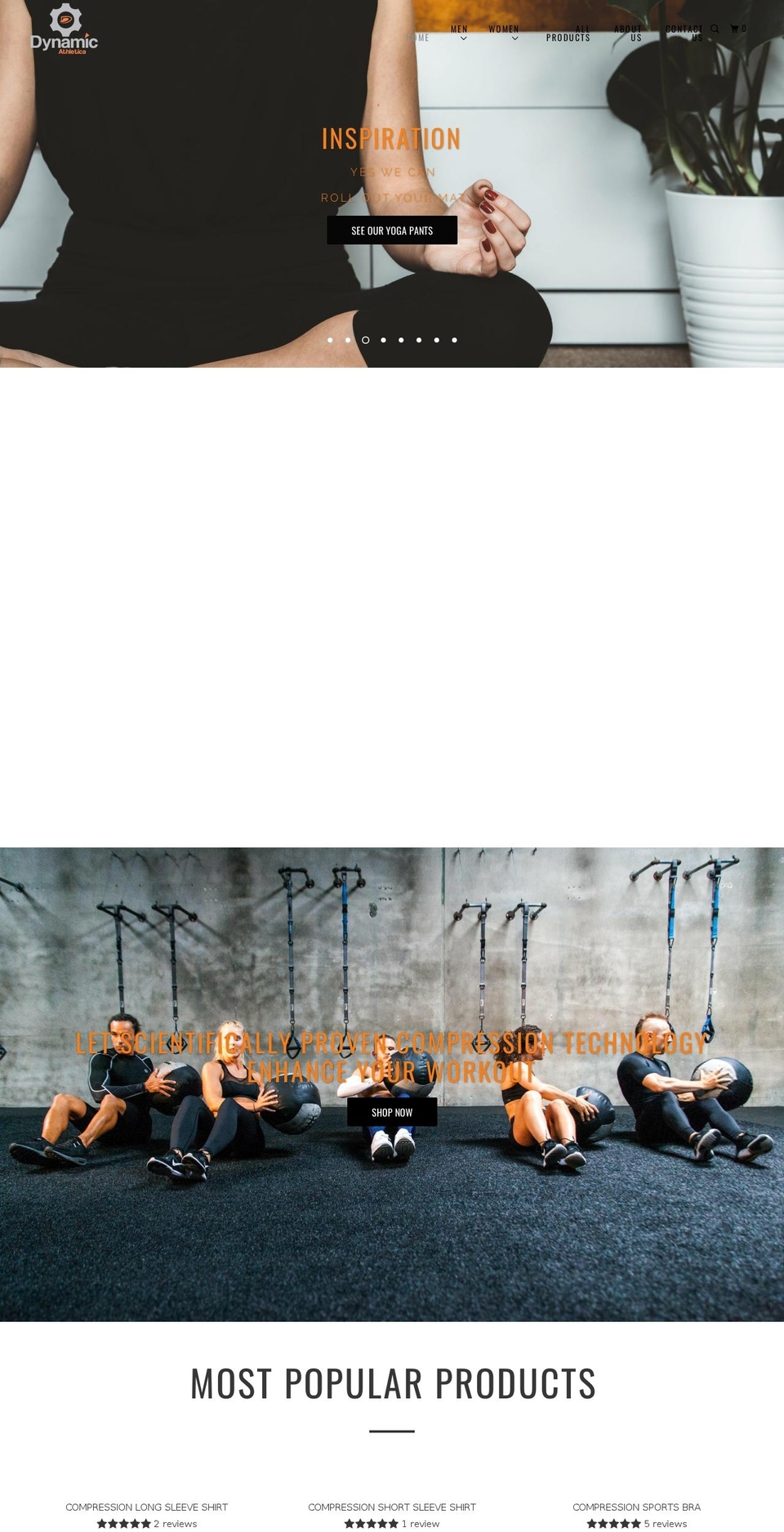 thedynamicathletica.com shopify website screenshot