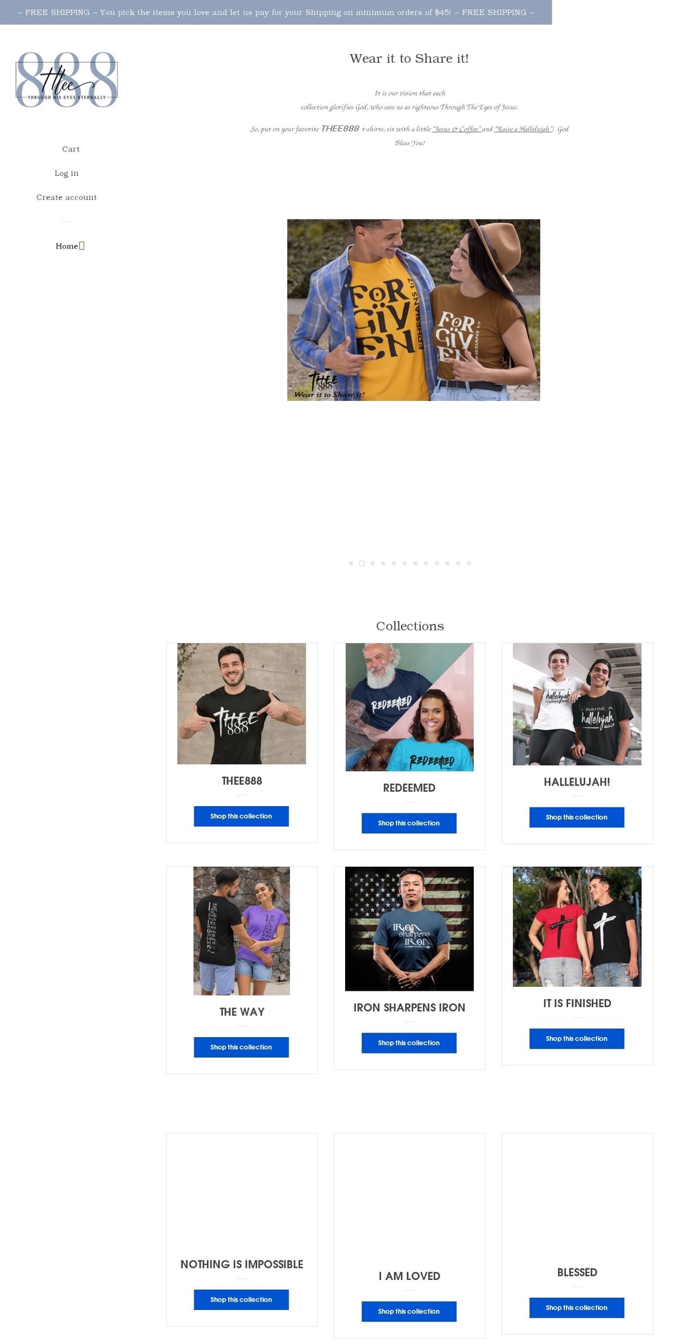 thee888.com shopify website screenshot