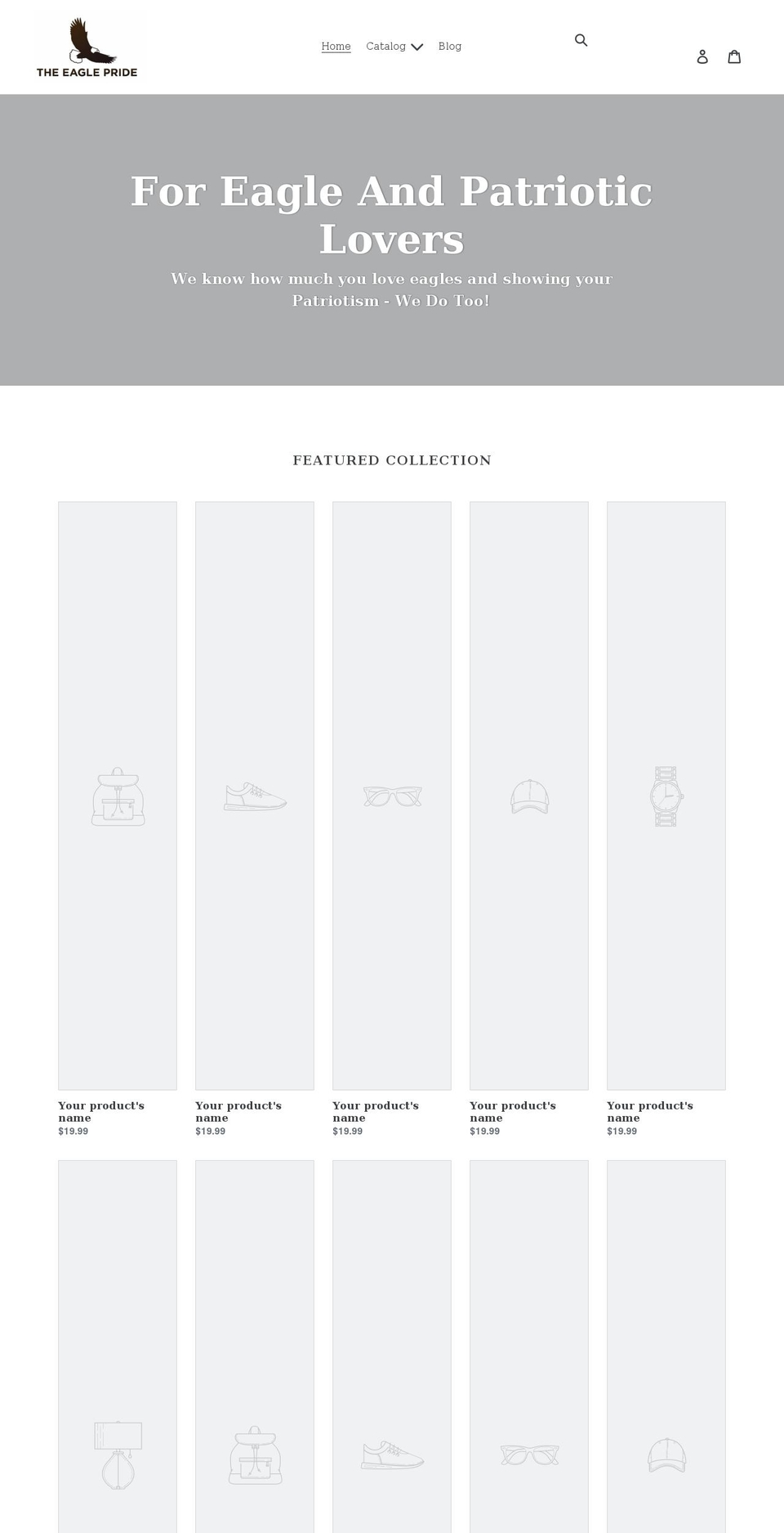 theeaglespride.com shopify website screenshot