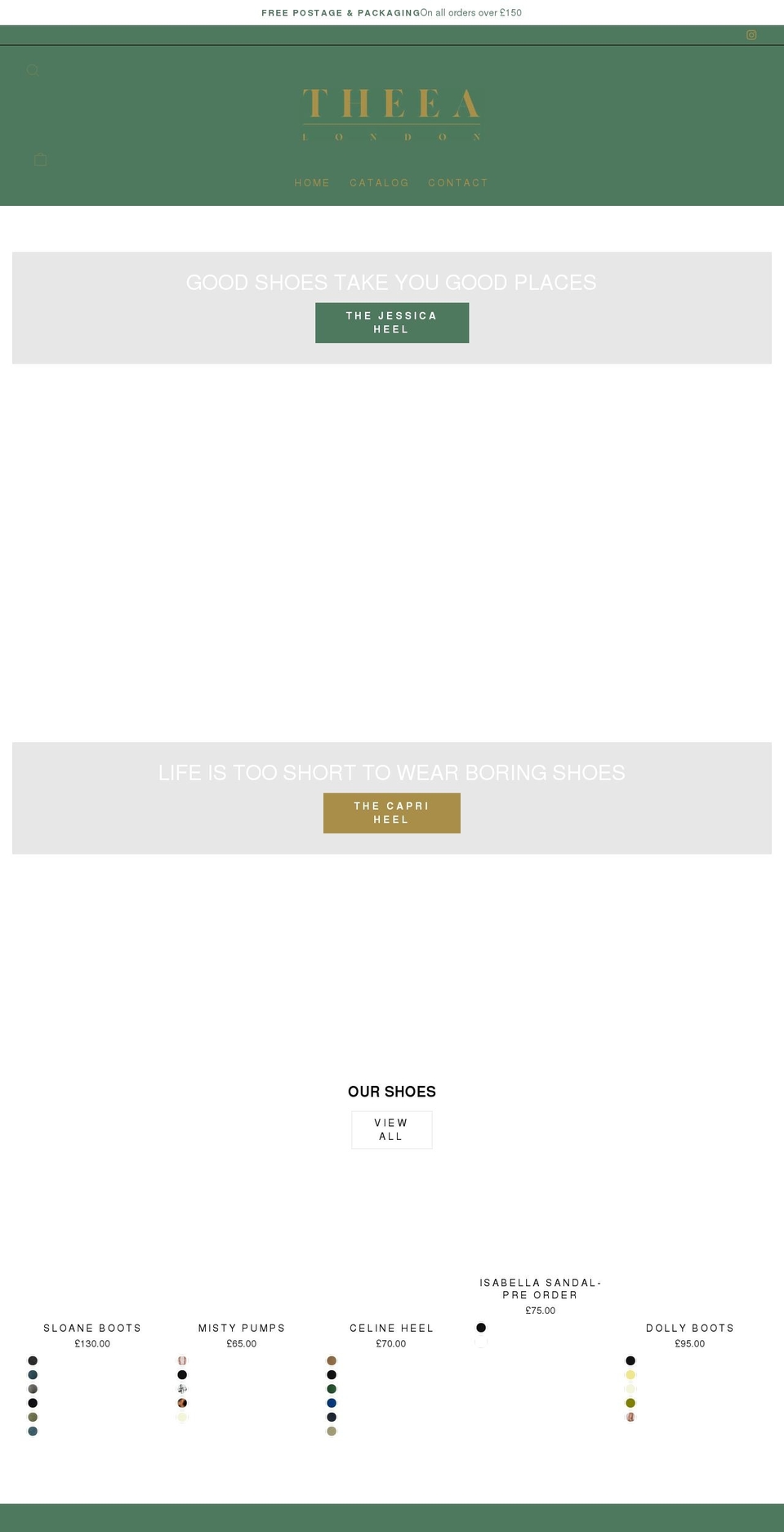theealondon.com shopify website screenshot