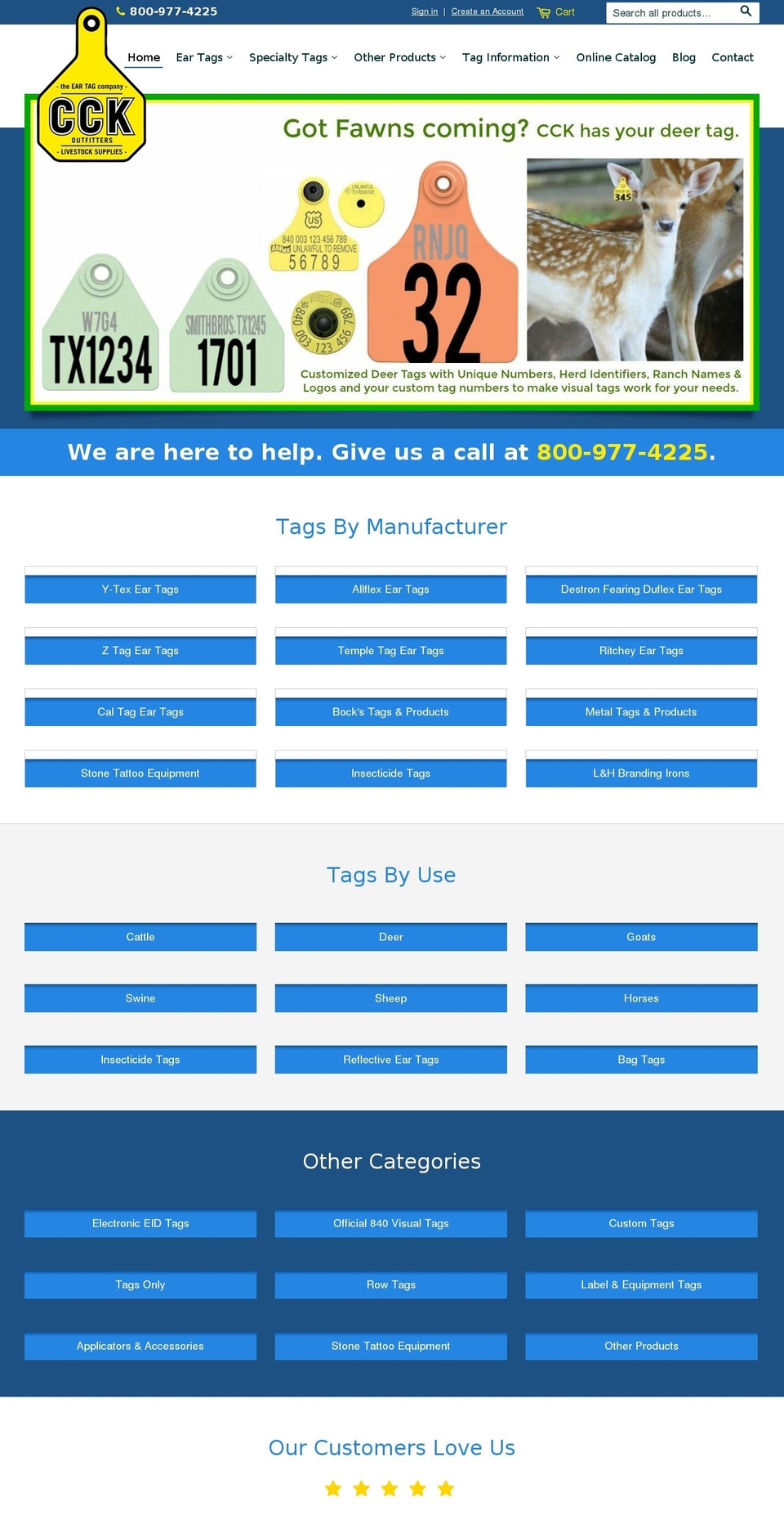theeartagcompany.com — Shopify storefront screenshot