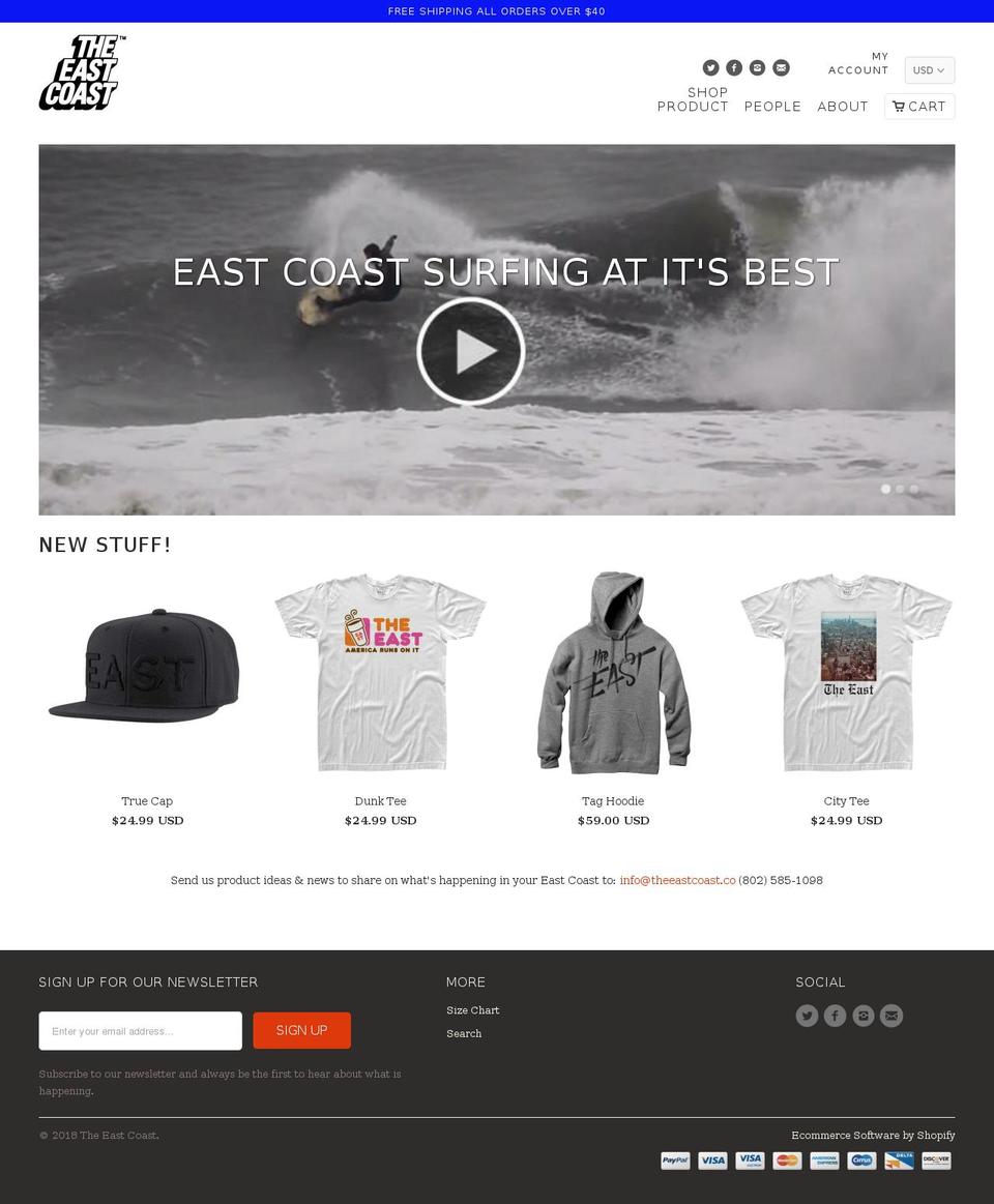 theeast.co shopify website screenshot