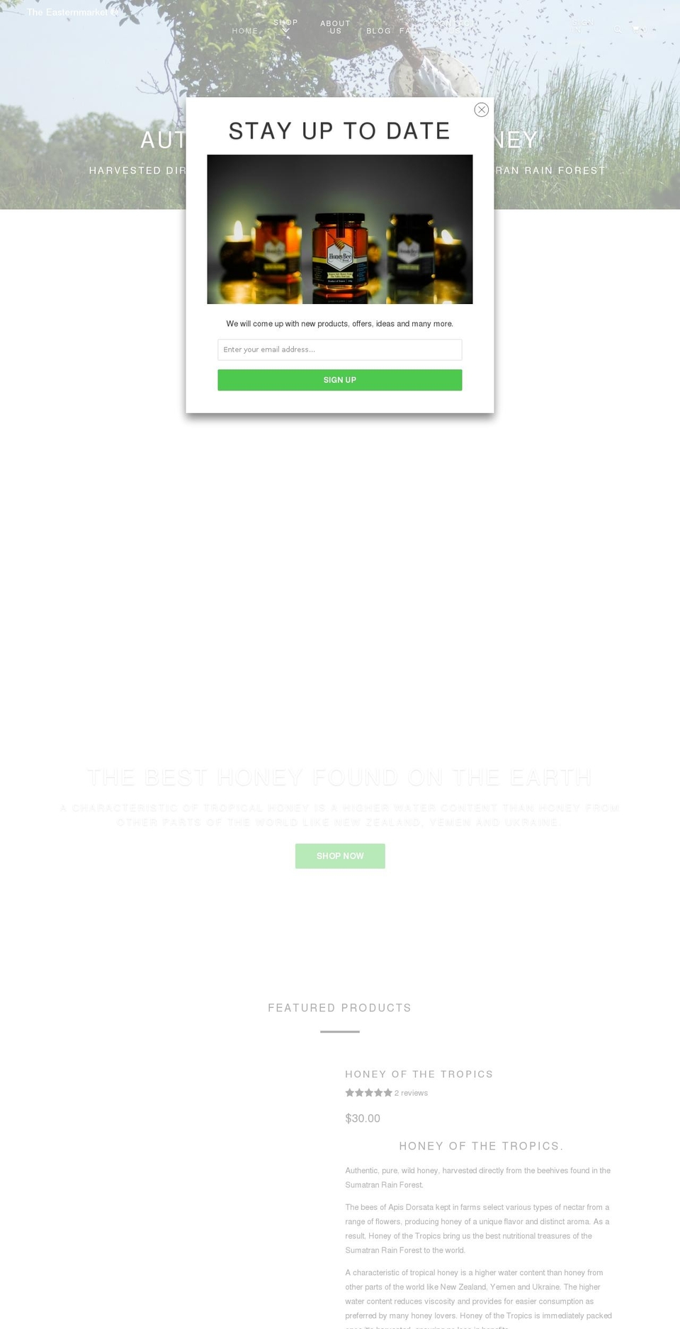 theeasternmarket.com — Shopify storefront screenshot