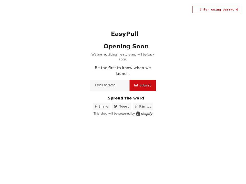 theeasypull.com shopify website screenshot