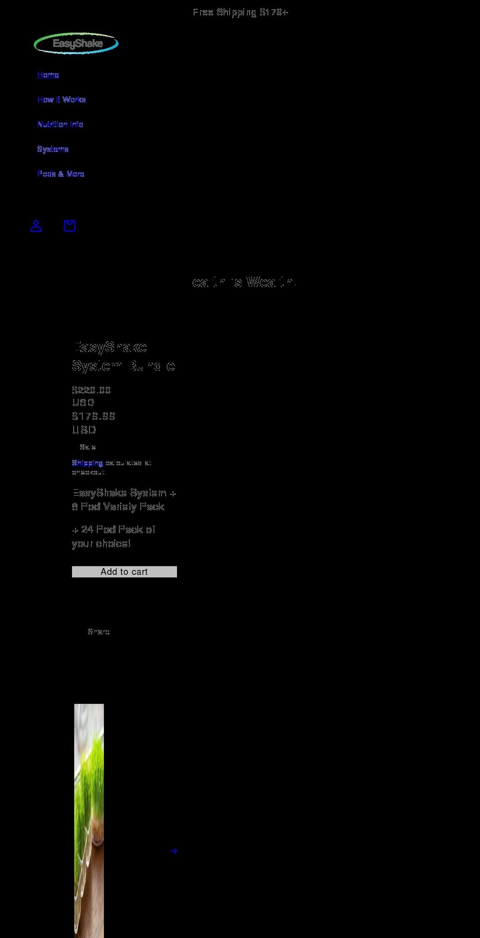 theeasyshake.com shopify website screenshot