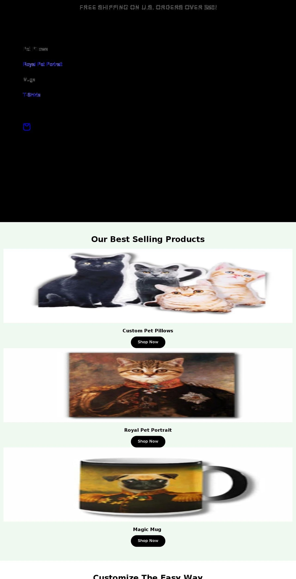 theecatsmeow.com shopify website screenshot