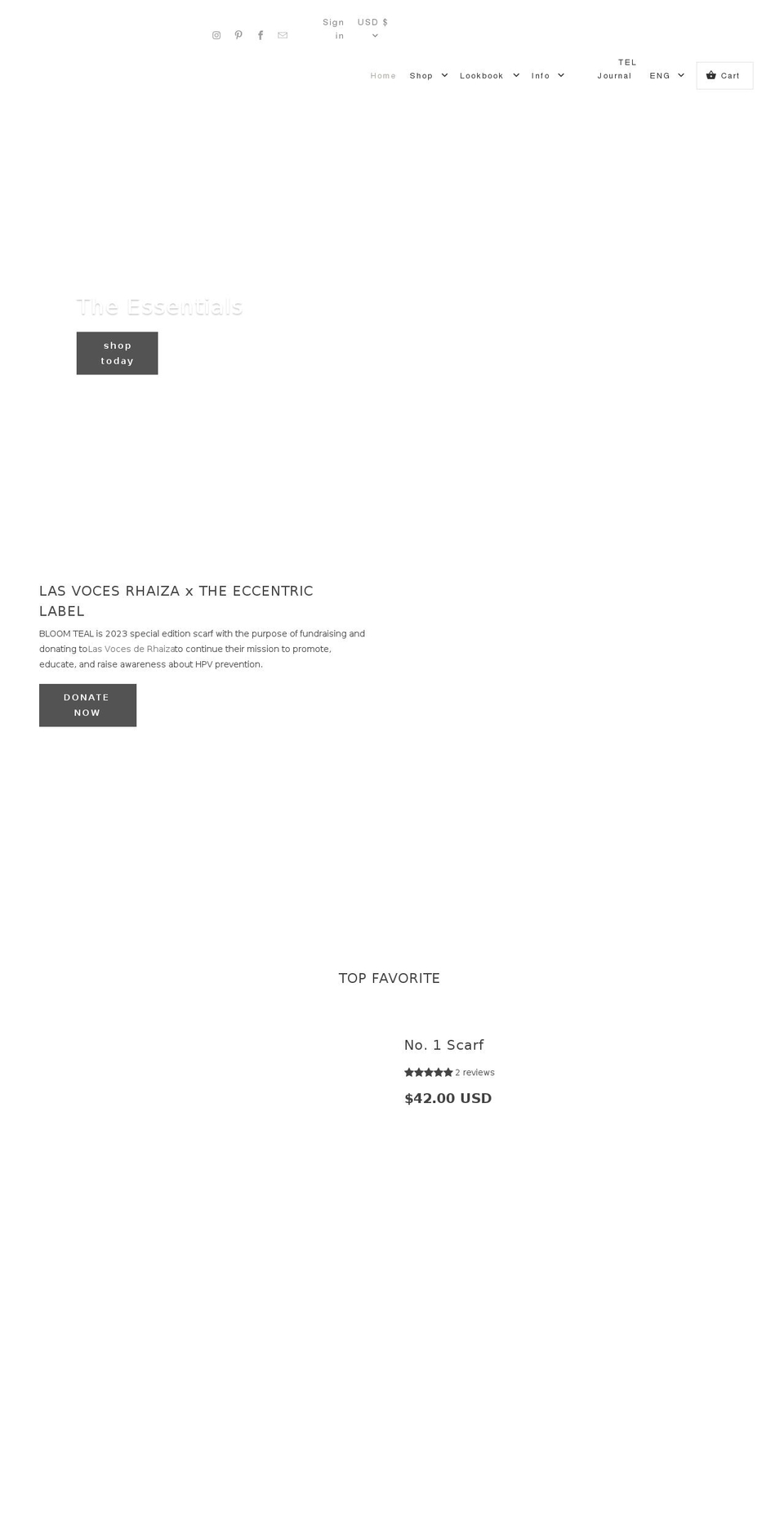 theeccentriclabel.com shopify website screenshot