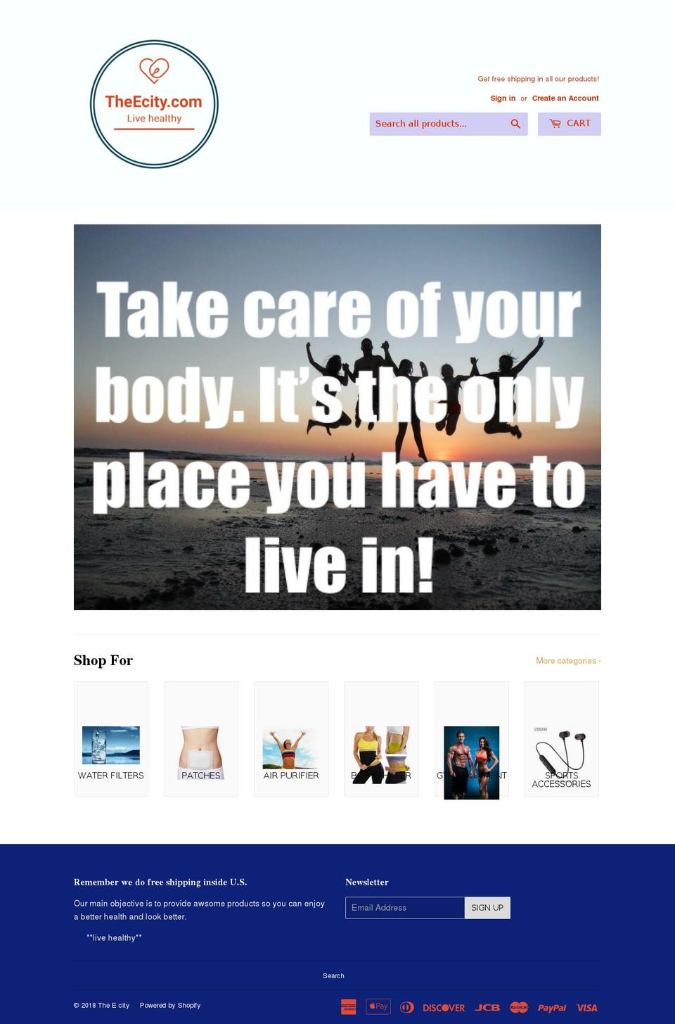 theecity.com — Shopify storefront screenshot