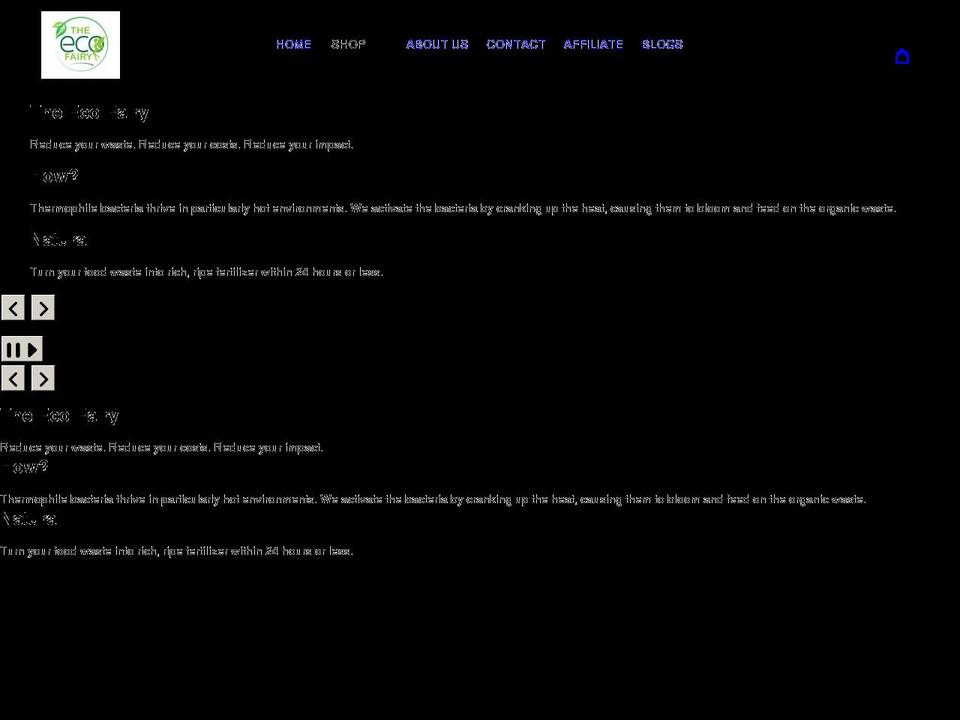 theecofairy.com shopify website screenshot