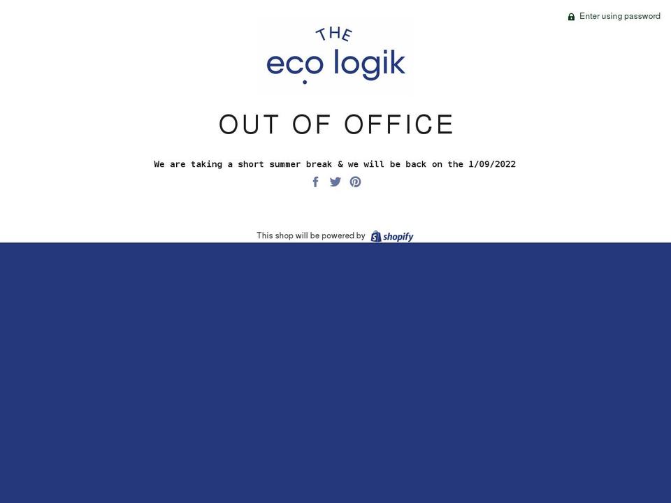 theecologik.com shopify website screenshot