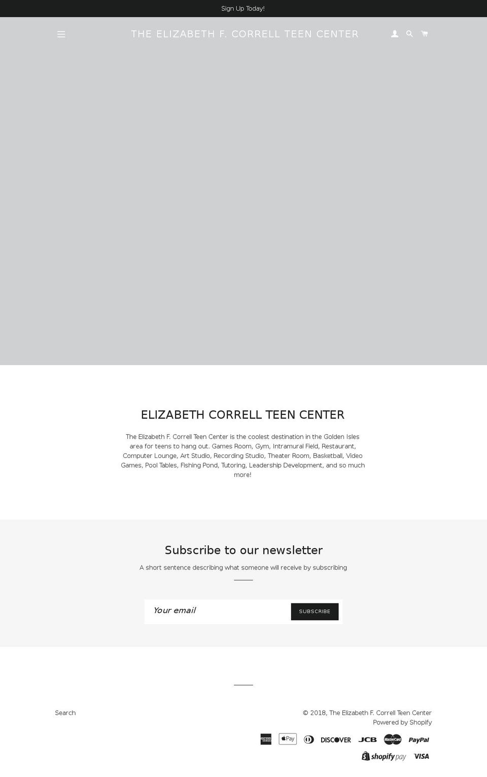 theectc.com — Shopify storefront screenshot