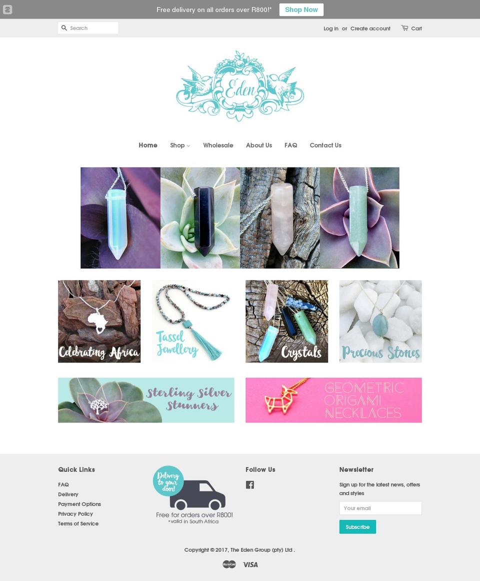 theedenshop.com shopify website screenshot