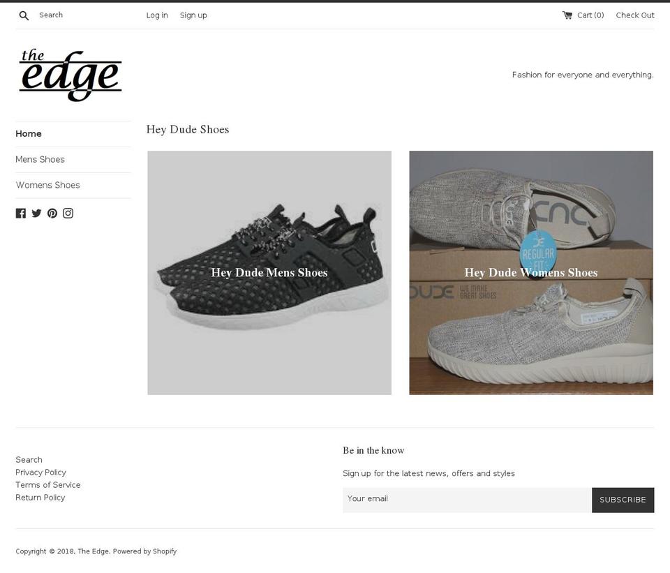 theedge.fashion shopify website screenshot
