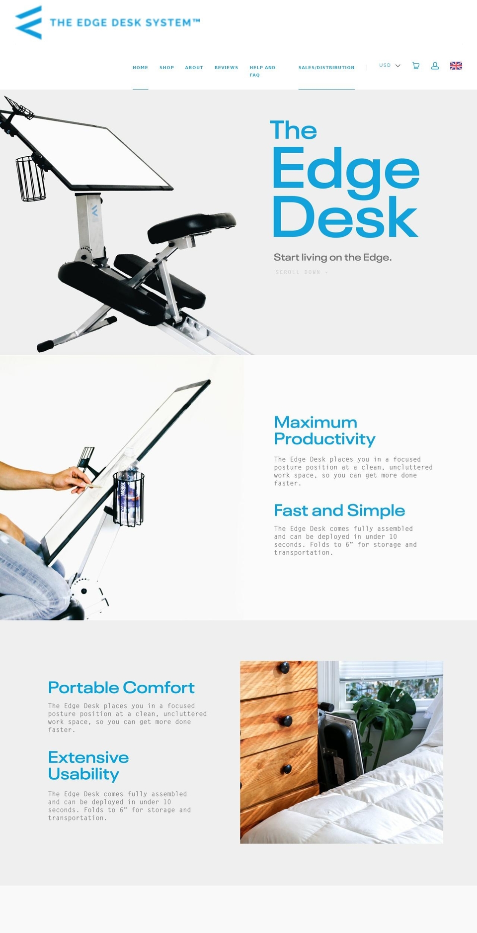 theedgedesk.com shopify website screenshot
