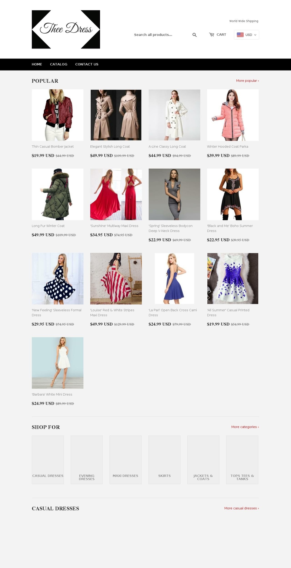 theedress.com — Shopify storefront screenshot