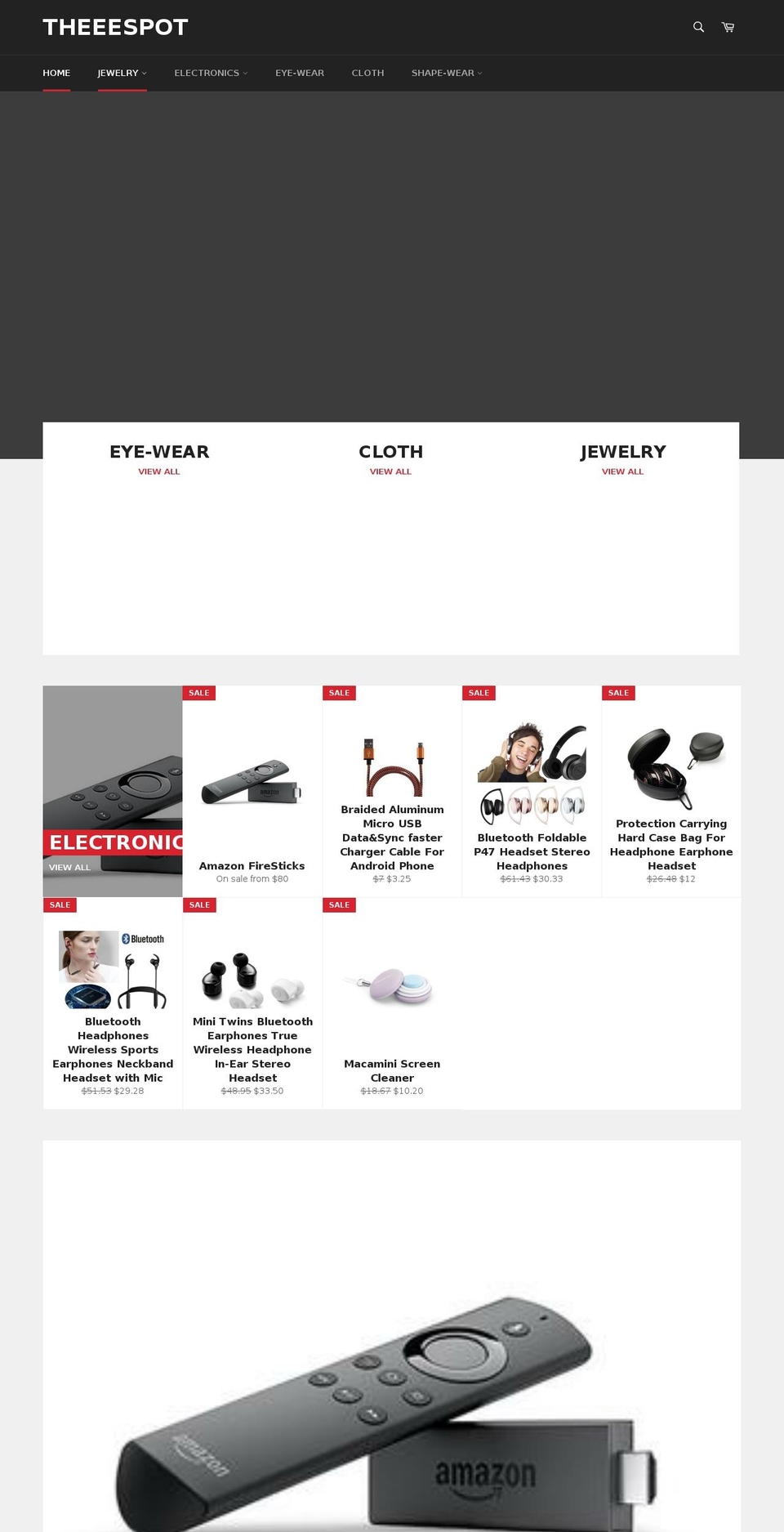 theeespot.com — Shopify storefront screenshot