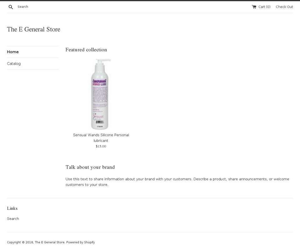 theegeneralstore.com shopify website screenshot