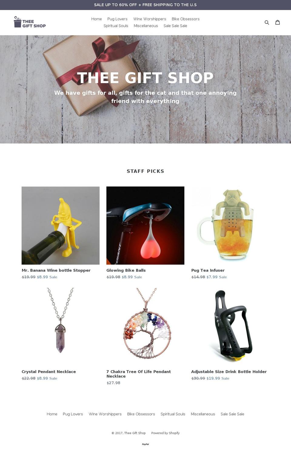 theegiftshop.com shopify website screenshot