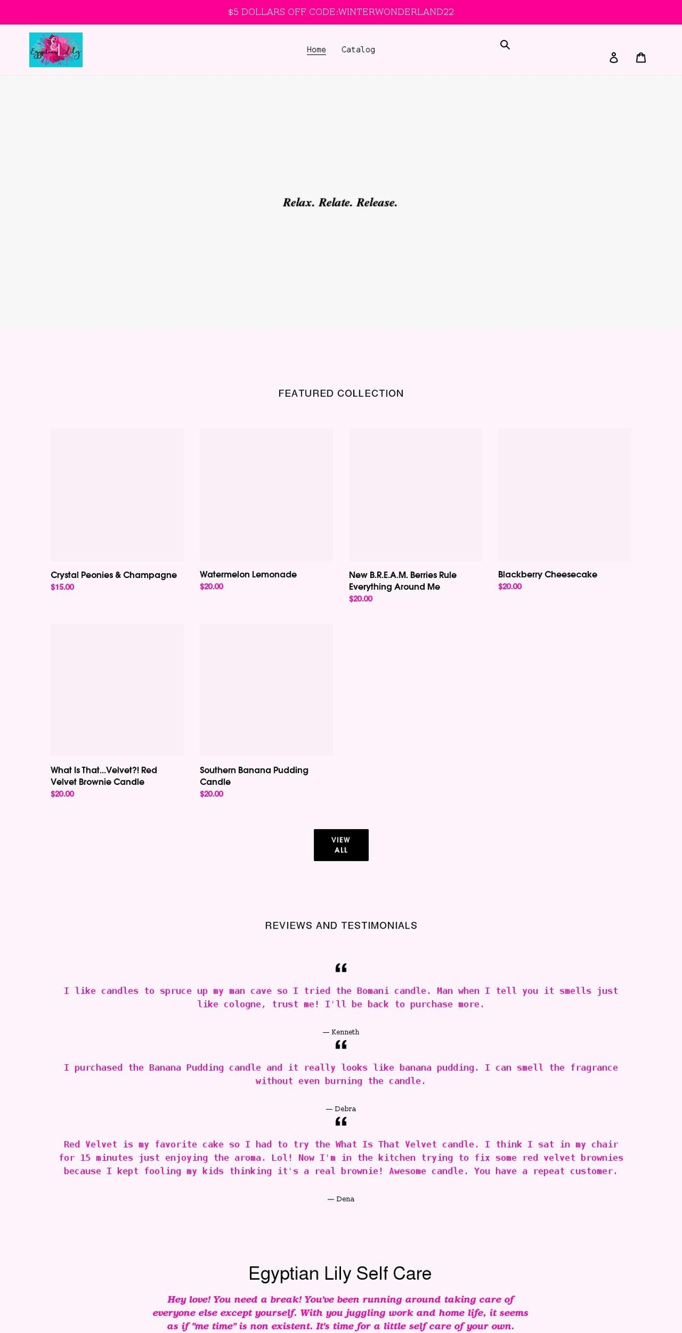 theegyptianlily.com shopify website screenshot