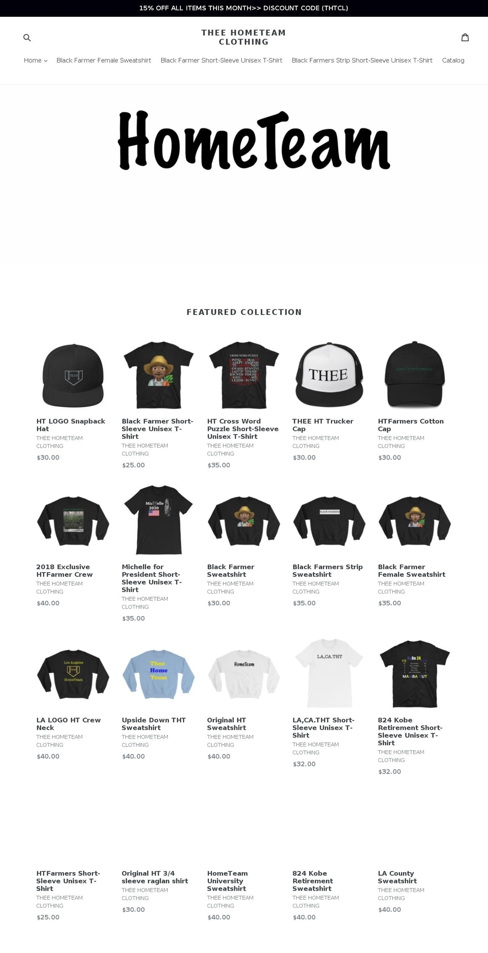 theehometeam.com — Shopify storefront screenshot