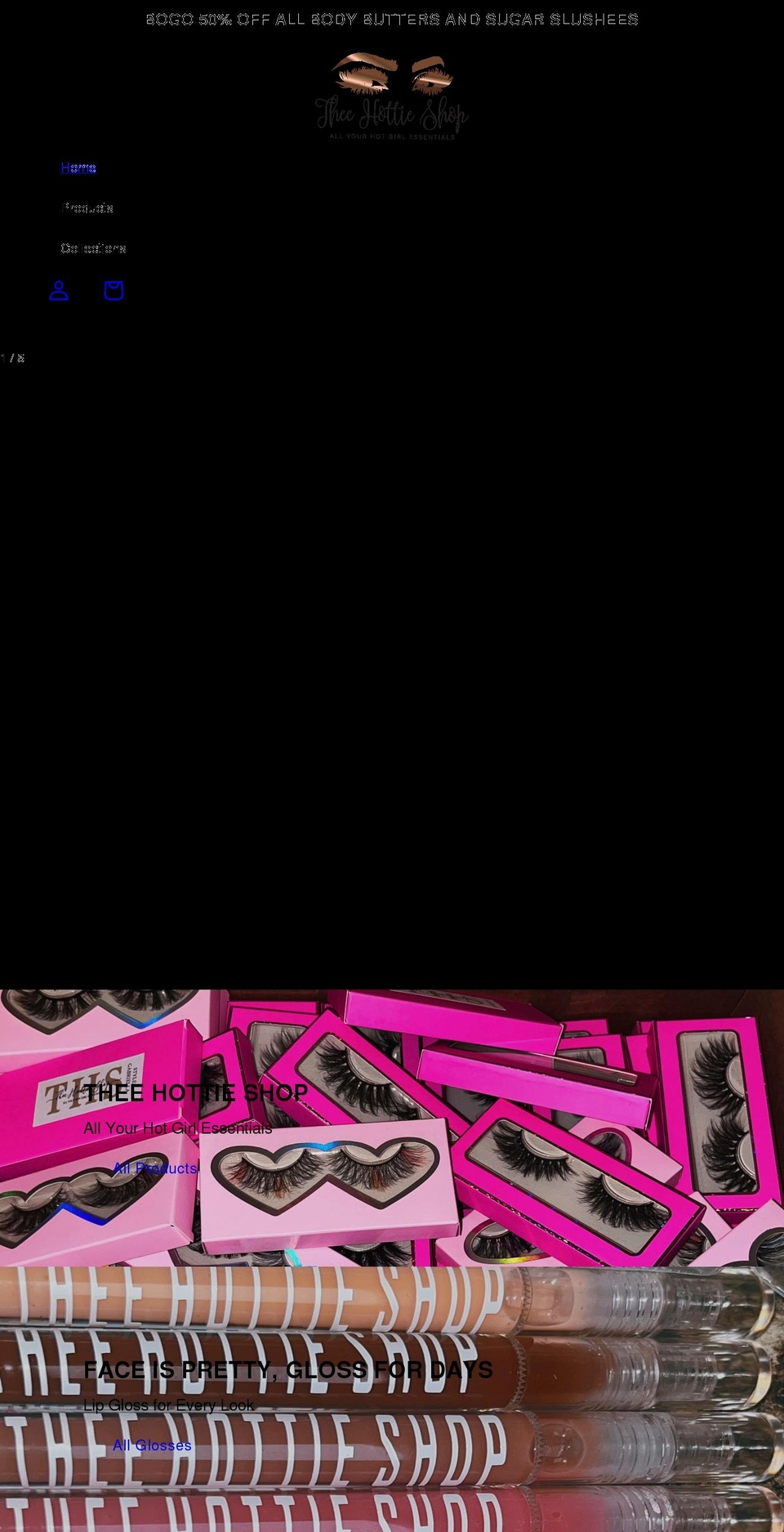 theehottieshop.com shopify website screenshot