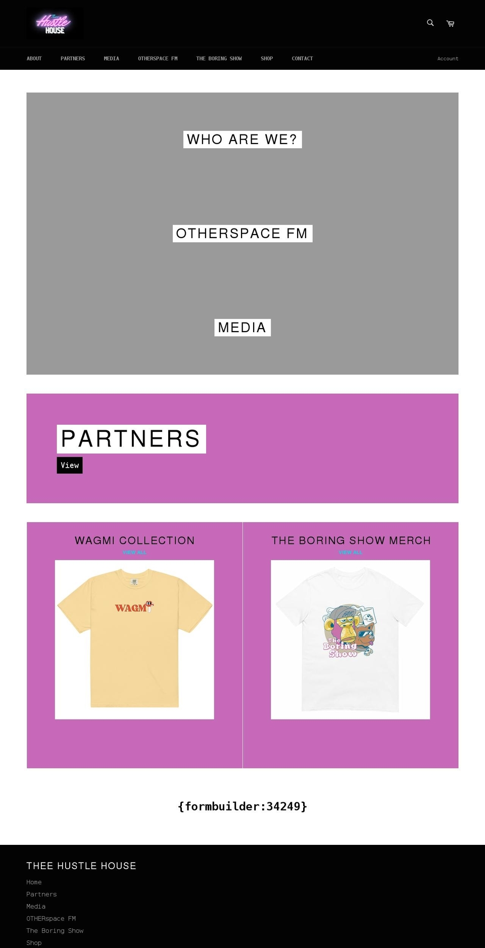 theehustlehouse.com shopify website screenshot