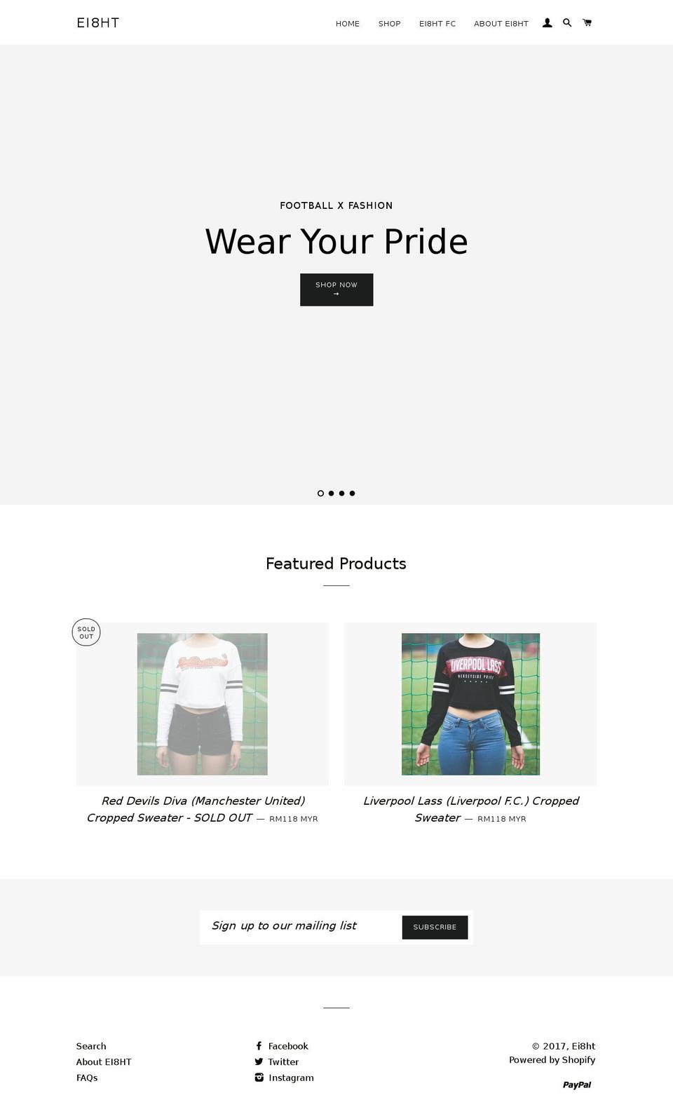 theei8htthing.com shopify website screenshot