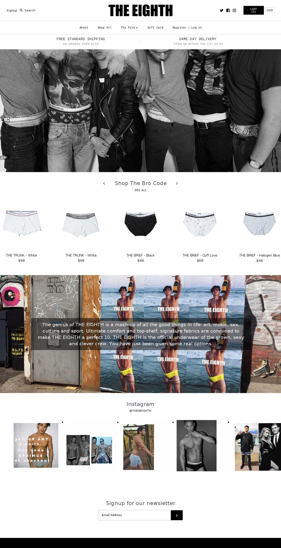 theeighth.com shopify website screenshot